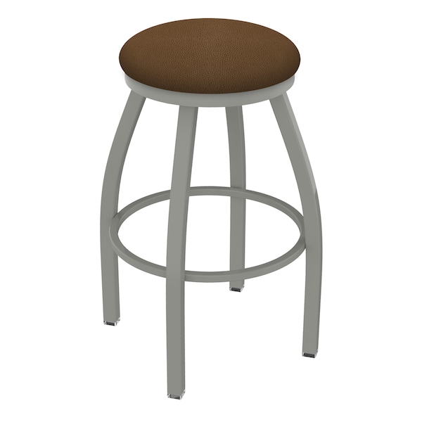 36" Swivel X-Tall Bar Stool, Nickel Finish, Rein Thatch Seat